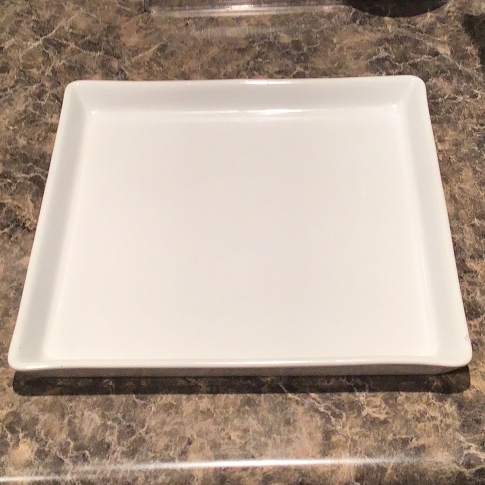White square ceramic serving platter, NEW, makes a great gift